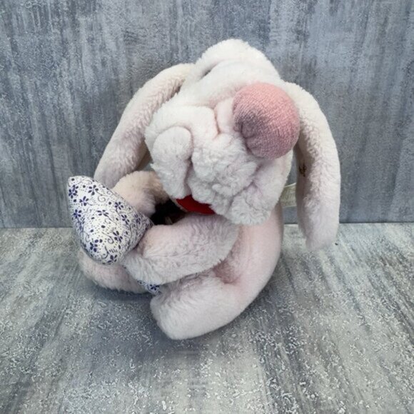 Ganz WRINKLES BABY PUPPY DOG Collar &amp; Bone Pink Plush Stuffy Puppet Bone - Picture 2 of 7